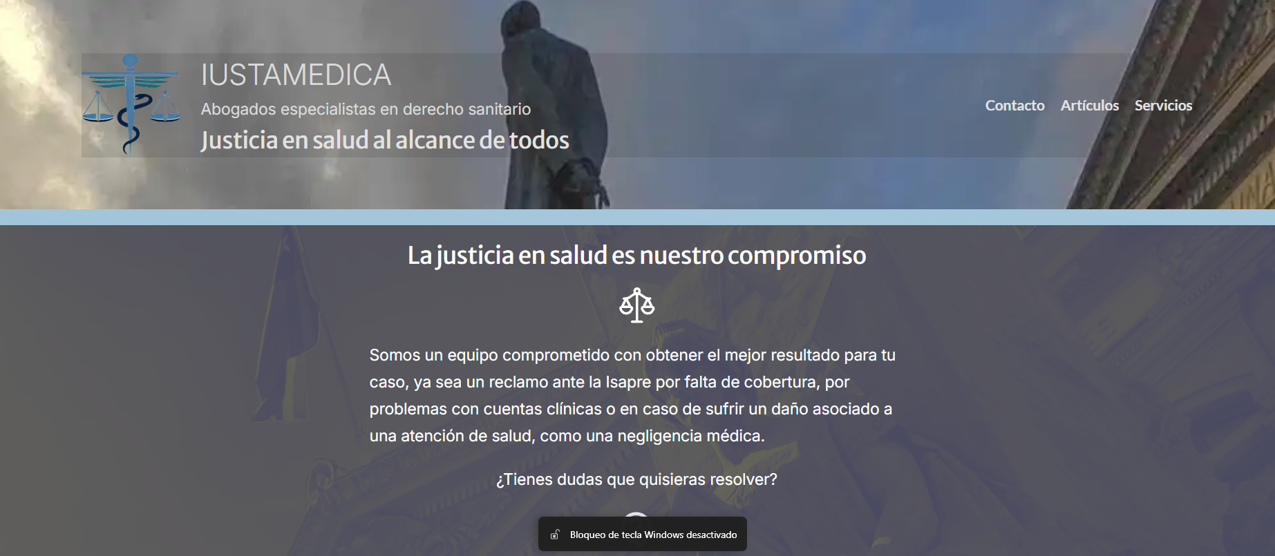 Sitio web de Iustamédica